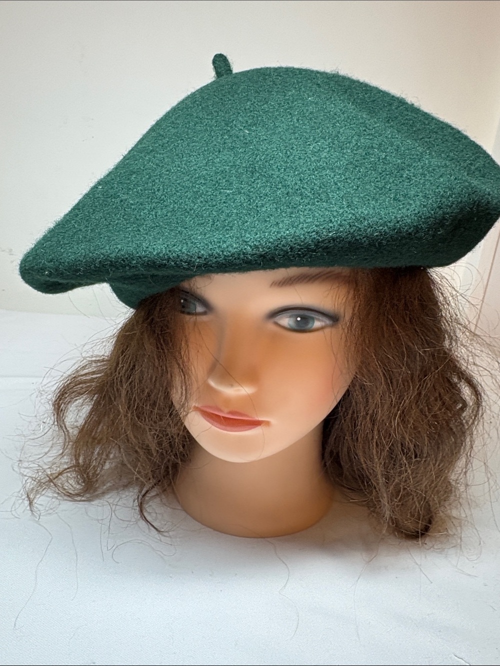Unbranded Forest Green Wool Beret One Size